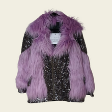 Load image into Gallery viewer, Periwinkle she said fur jacket
