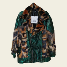 Load image into Gallery viewer, Green Day fur jacket
