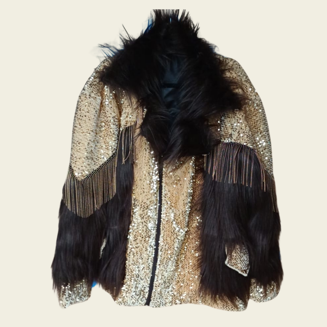 Mocha latte fur jacket