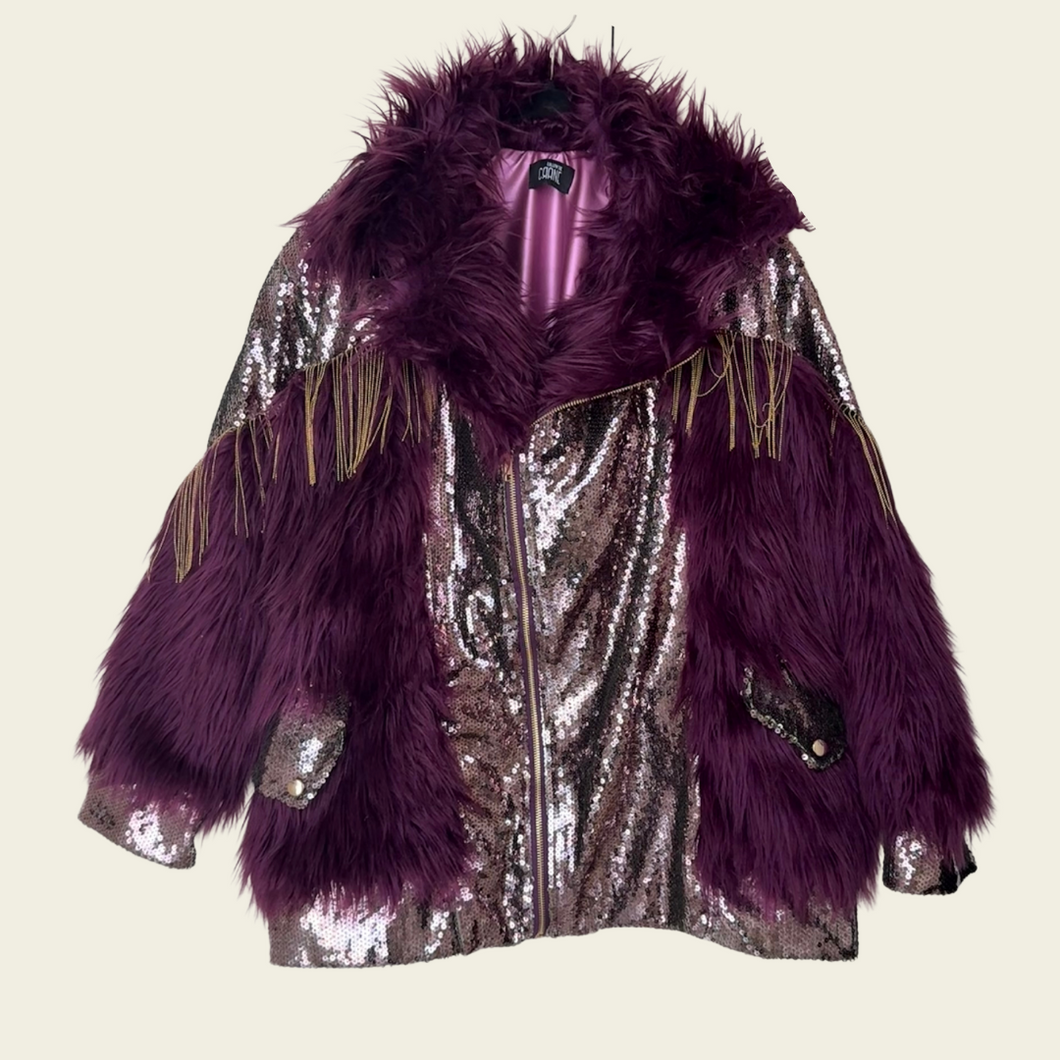 Plum Glamour fur jacket