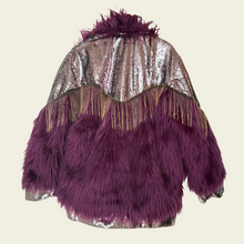 Load image into Gallery viewer, Plum Glamour fur jacket
