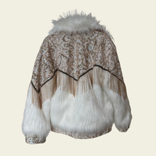 Load image into Gallery viewer, Champagne dust mini fur jacket
