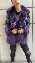 Load image into Gallery viewer, Electric purple fur jacket
