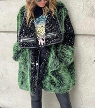 Load image into Gallery viewer, Green fur jacket
